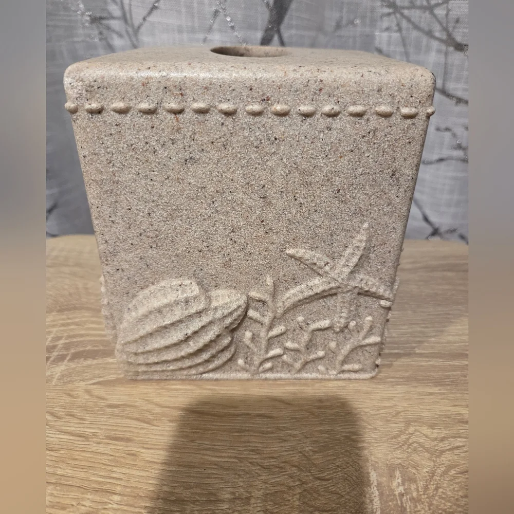 Elegant Beach Seashell Tissue Box Cover
